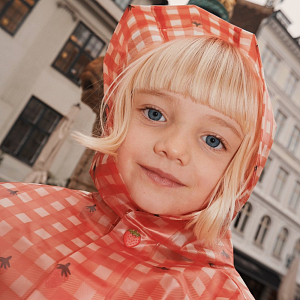 Дождевик Flöss "Caila Berry Gingham", ягодная клетка виши